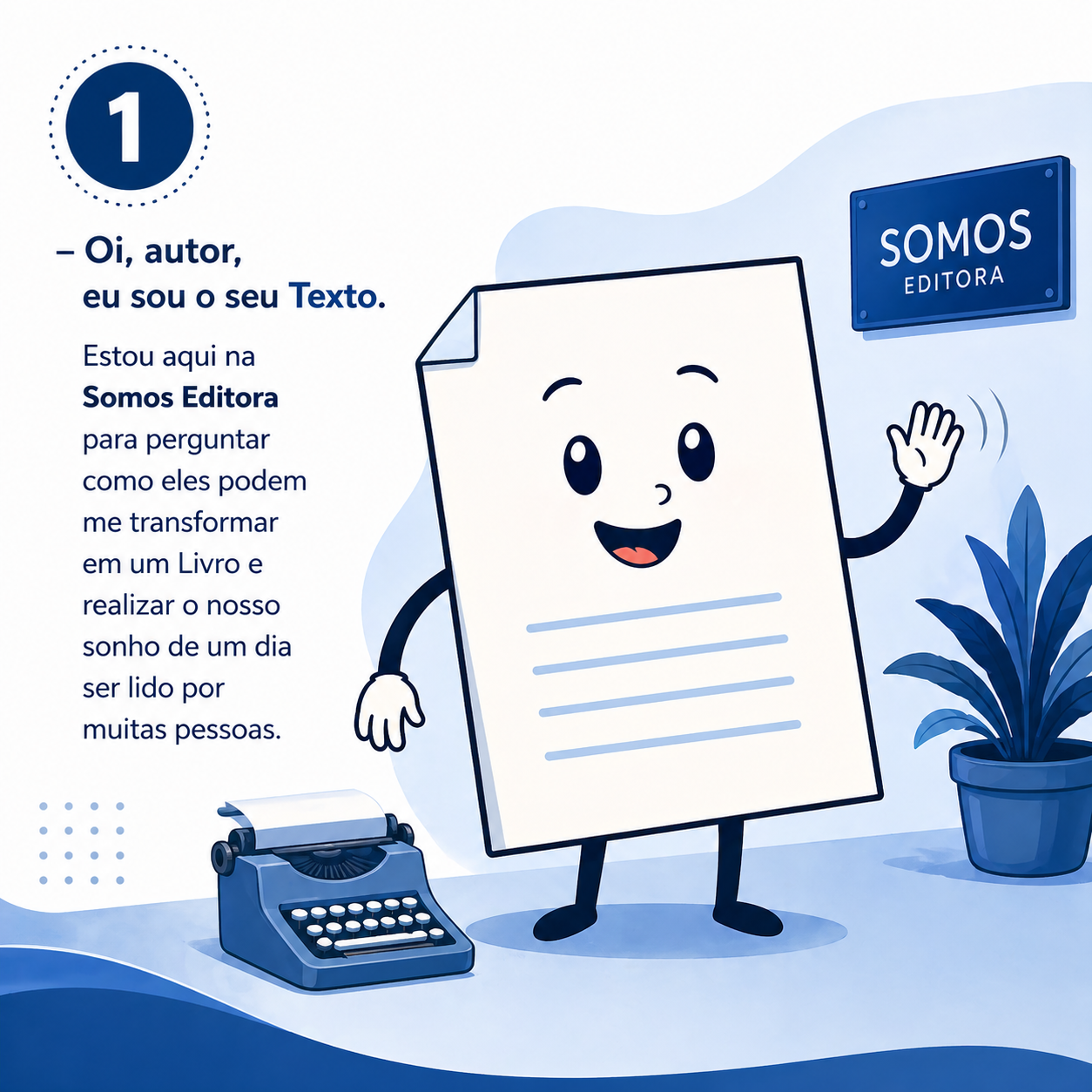 Ilustração da etapa 01 da jornada para publicar um livro